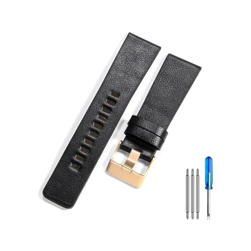 Rodsah Vintage-Lederarmbänder, atmungsaktiv, 22, 24, 26, 28 mm, Uhrenzubehör für Herren,26mm von Rodsah