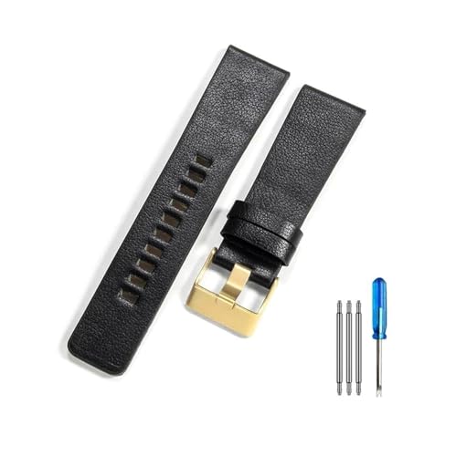 Rodsah Vintage-Lederarmbänder, atmungsaktiv, 22, 24, 26, 28 mm, Uhrenzubehör für Herren,30mm von Rodsah