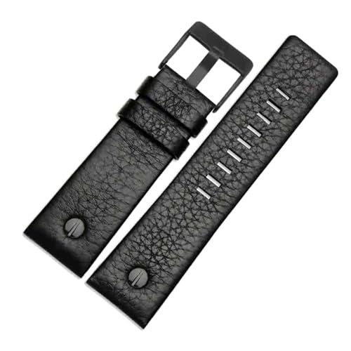 Rodsah Vintage-Lederarmband mit Nieten, 22–28 mm, für Herrenuhren, inkl. Montagewerkzeug,26mm von Rodsah