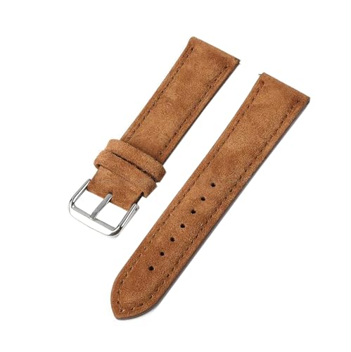 Rodsah Vintage Wildleder-Armband mit Schnellverschluss - 18-24 mm - Ersatzarmband,Braun,20mm Rodsah Vintage Wildleder-Armband mit Schnellverschluss - 18-24 mm - Ersatzarmband,Braun,20mm von Rodsah