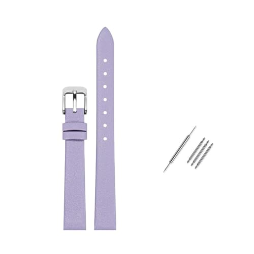 Rodsah Weiches Echtlederarmband, universelles Uhrenarmband 8–24 mm, für Herren und Damen, wasserdicht,Hellviolett,16mm von Rodsah