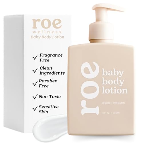 Baby-Lotion, parfümfrei, ideal für empfindliche Haut, leichte Feuchtigkeitslotion, für Babys, Säuglinge, Kinder und mehr von Roe Wellness