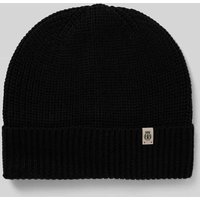 Roeckl Beanie mit Label-Detail Modell 'Pure Merino' in BLACK, Größe 1 von Roeckl
