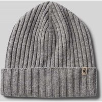 Roeckl Beanie aus reinem Kaschmir in Mittelgrau Melange, Größe 1 von Roeckl
