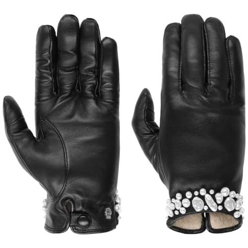 Roeckl Chambery Pearls Lederhandschuhe Handschuhe Fingerhandschuhe (7 HS - schwarz) von Roeckl