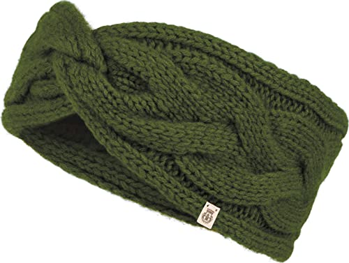 Roeckl Damen Braided Cashmere Stirnband Mütze, Moss, ONE Size von Roeckl