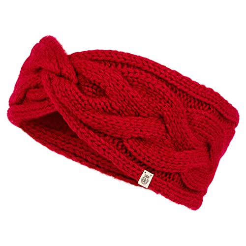 Roeckl Damen Braided Cashmere Stirnband Mütze, Rose hip, ONE Size von Roeckl