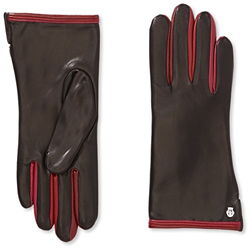 Roeckl Damen Colour Mix Handschuhe, Schwarz (Multi Ruby 466), 7 (Herstellergröße: 7) von Roeckl