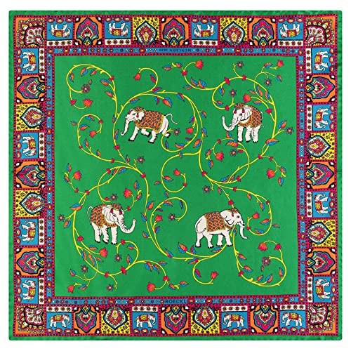 Roeckl Damen Elephant Garden 53x53 Tuch, Green, Einheitsgröße von Roeckl