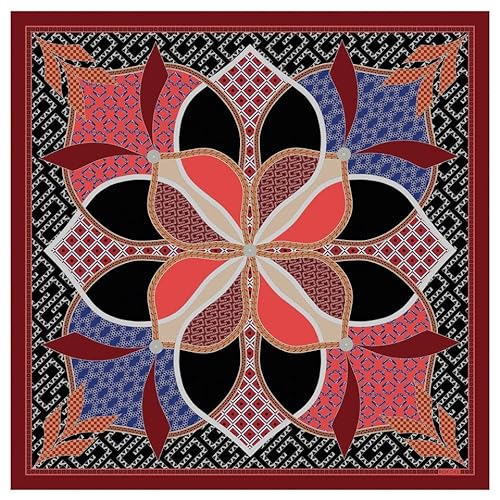 Roeckl Damen Flower Mandala 53x53 Tuch, Black Multi, Einheitsgröße von Roeckl