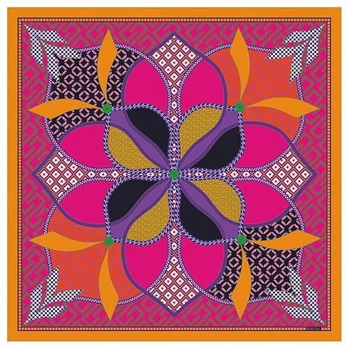 Roeckl Damen Flower Mandala 53x53 Tuch, Multi pink, Einheitsgröße von Roeckl