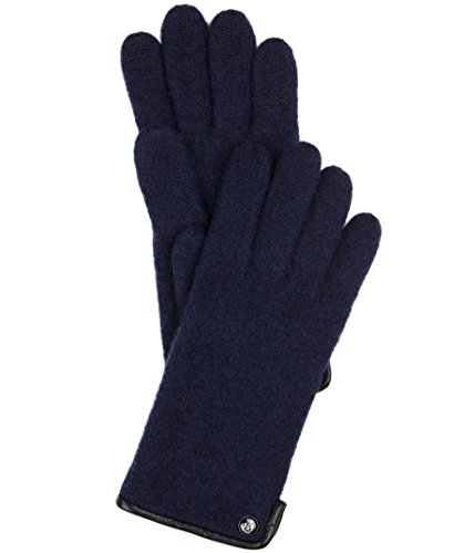 Roeckl Wollhandschuhe mit Lederpaspel Strickhandschuhe Wollhandschuhe (8 HS - blau) von Roeckl