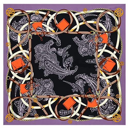 Roeckl Damen Noble Paisley 90x90 Tuch, Black Multi, Einheitsgröße von Roeckl