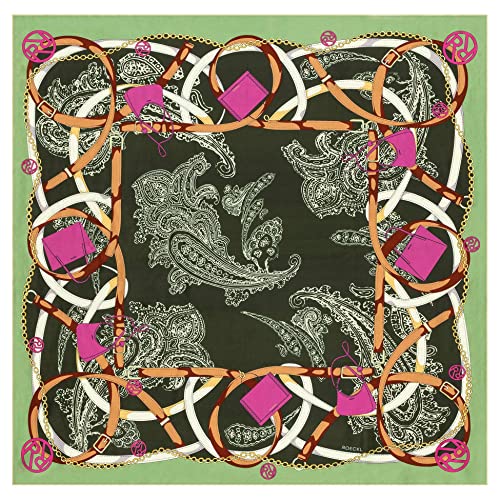 Roeckl Damen Noble Paisley 90x90 Tuch, Multi Green, Einheitsgröße von Roeckl