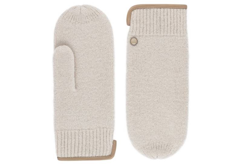 Roeckl Fäustlinge Felted Wool Handschuhe Roeckl Wollfäustling mit farbigem Lederabschluss von Roeckl