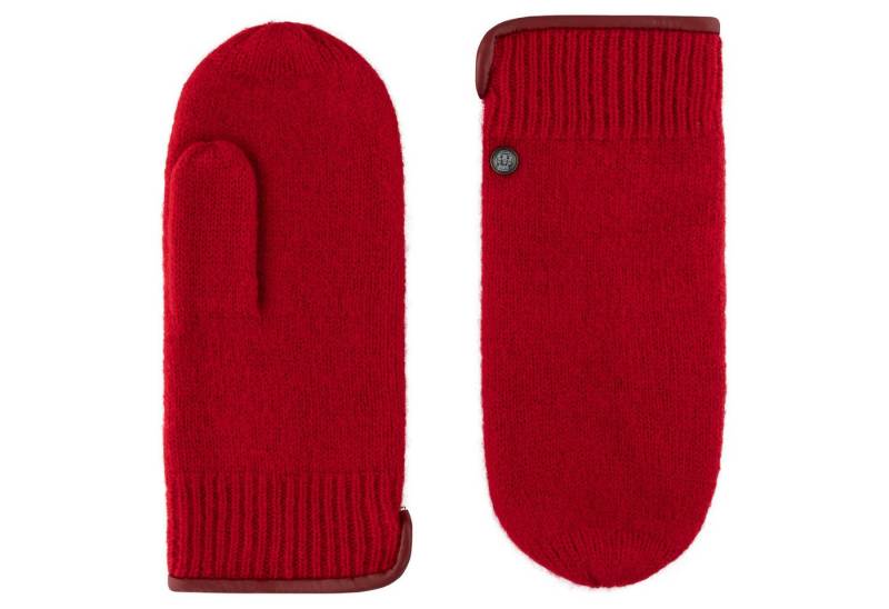Roeckl Fäustlinge Felted Wool Handschuhe Roeckl Wollfäustling mit farbigem Lederabschluss von Roeckl