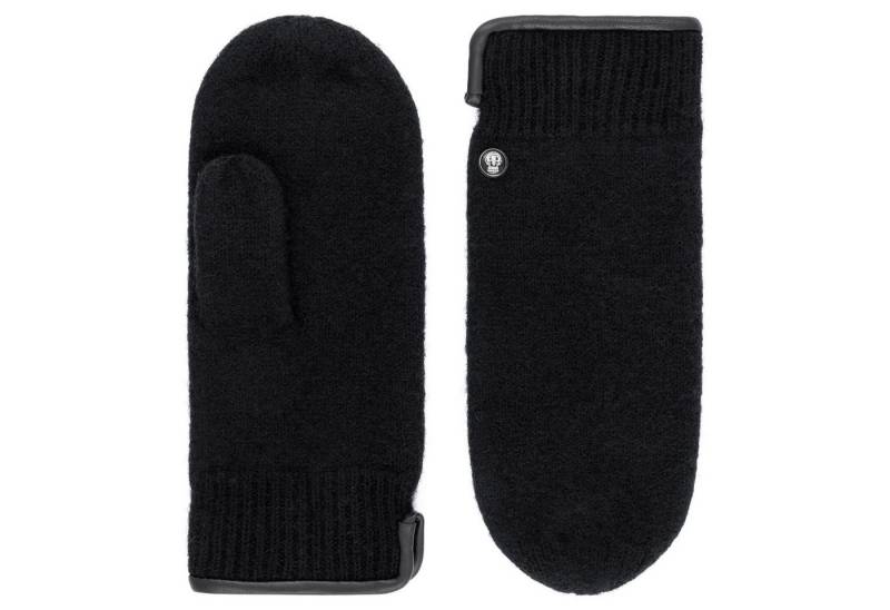 Roeckl Fäustlinge Felted Wool Wollfäustling mit farbigem Lederabschluss von Roeckl