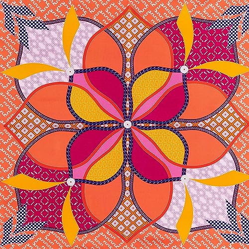 Roeckl Flower Mandala 53x53 Schal, Multi Flamingo, Standard von Roeckl