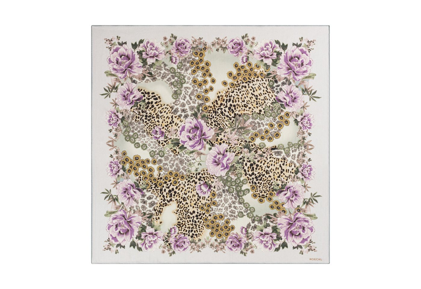 Roeckl Halstuch Blooming Wilderness Tuch Roeckl, (Kein Set, Kein Set), Wolltuch mit Leo- Blumenprint Roeckl Halstuch Blooming Wilderness Tuch Roeckl, (Kein Set, Kein Set), Wolltuch mit Leo- Blumenprint von Roeckl