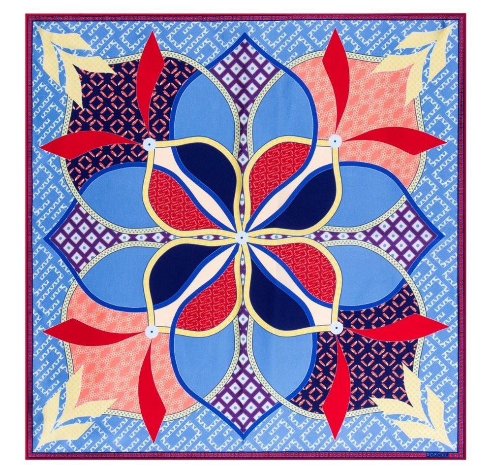 Roeckl Halstuch Roeckl Flower Mandala Multi Bleu 53x53 von Roeckl