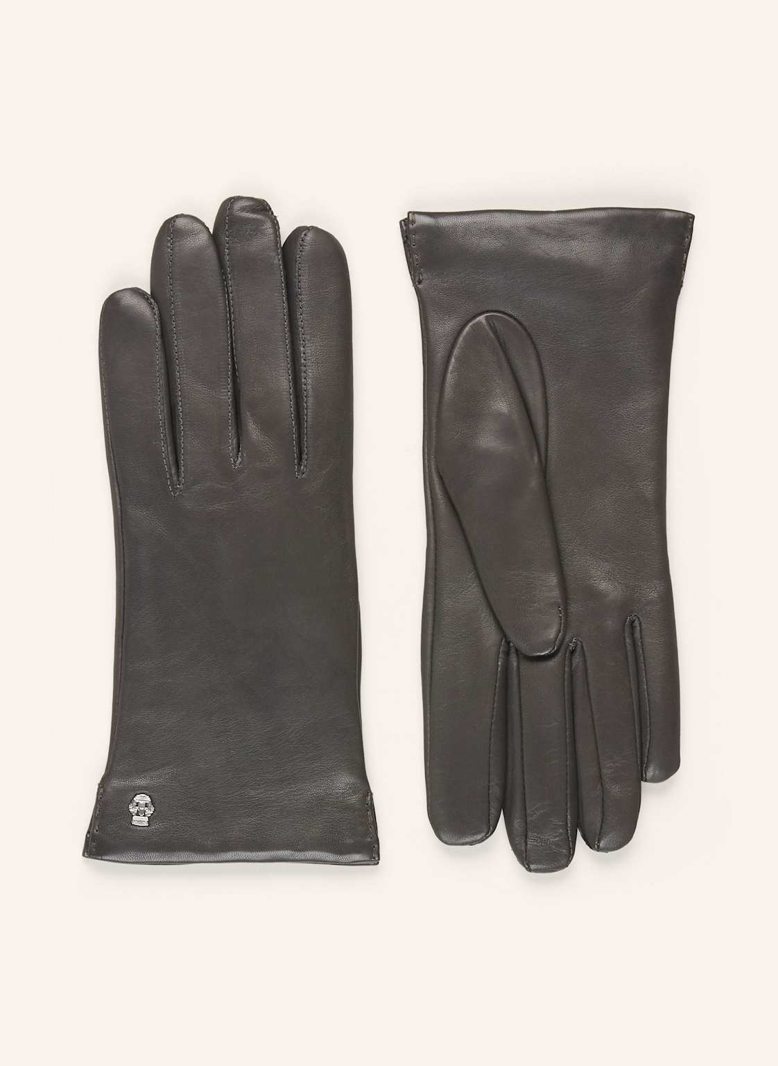 Roeckl Lederhandschuhe Edelklassiker grau von Roeckl