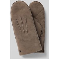 Roeckl Handschuhe aus Lammfell Modell 'OSLO' in Mittelgrau, Größe 6,5 von Roeckl