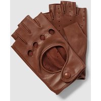 Roeckl Handschuhe aus Leder im fingerlosen Design Modell 'Florenz' in Cognac, Größe 7 von Roeckl