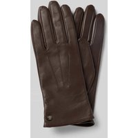 Roeckl Handschuhe aus Leder mit Label-Detail Modell 'TALLIN TOUCH' in Mittelbraun, Größe 7 von Roeckl