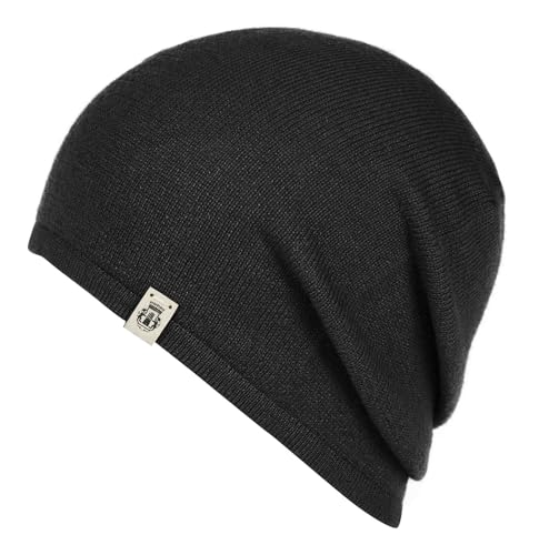 Roeckl Herren Beanie-Mütze Kaschmir Schwarz, Größe onesize von Roeckl
