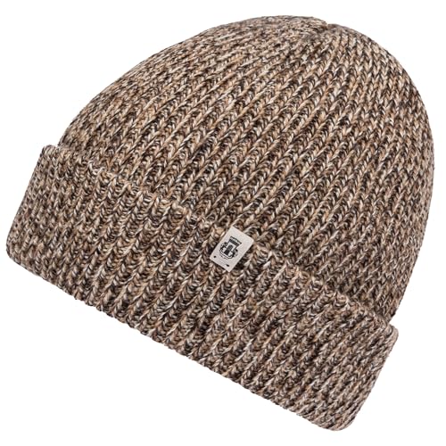 Roeckl Herren Mouliné Rib Mütze Winter-Zubehör-Set, Multi beige 9150, ONE Size von Roeckl