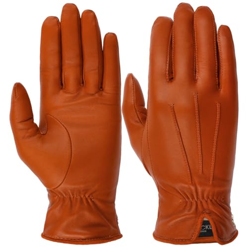 Roeckl Raffung Leder Damenhandschuhe Damen - Fingerhandschuhe Winterhandschuhe Lederhandschuhe mit Futter Herbst-Winter - 8 HS rost von Roeckl
