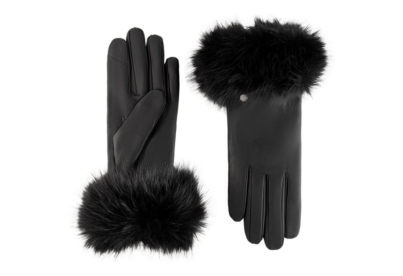 Roeckl Lederhandschuhe Biella Fingerhandschuhe mit Kunstpelzbund von Roeckl