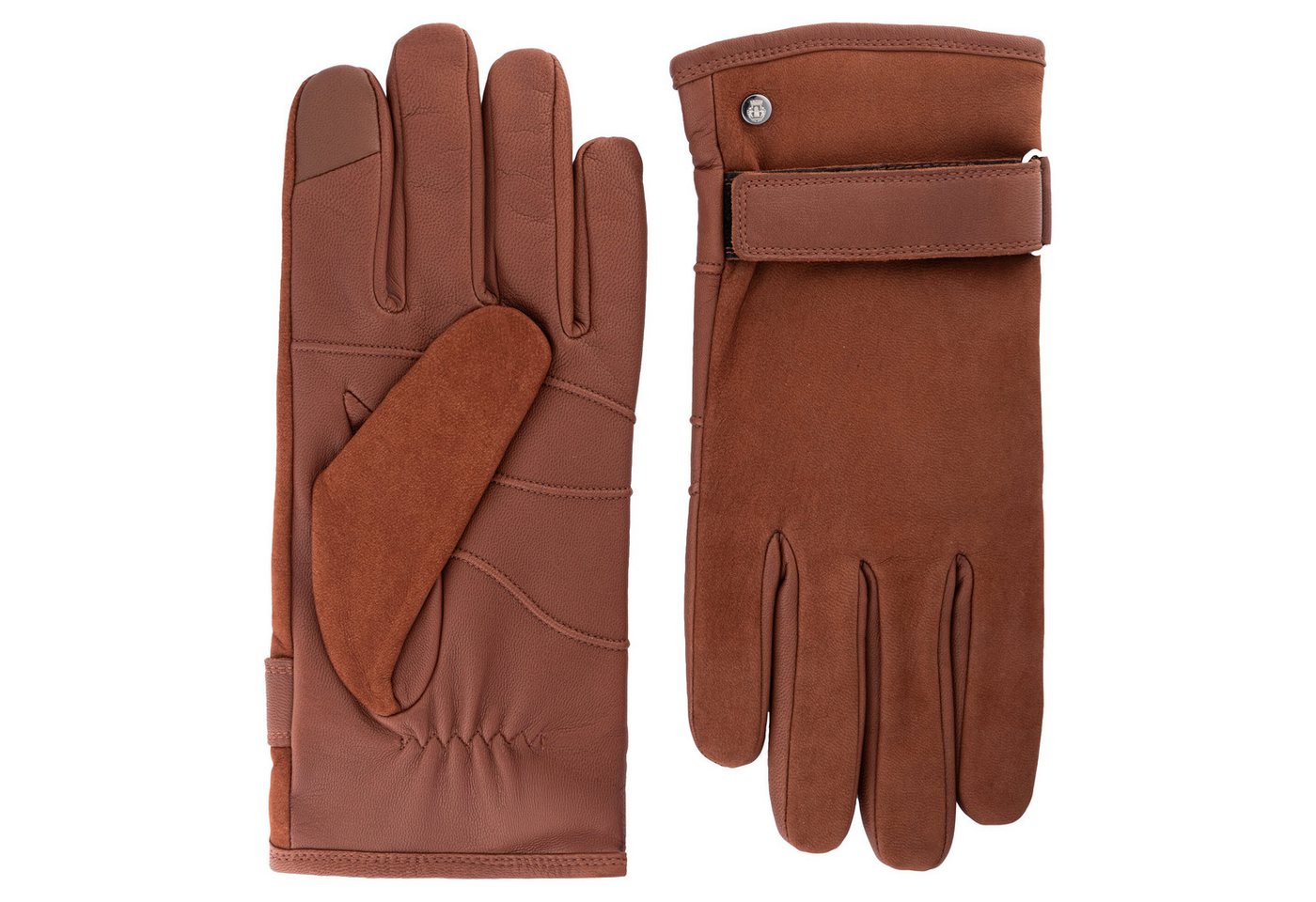 Roeckl Lederhandschuhe Bregenz Velourshandschuhe mit Klettverschluss von Roeckl