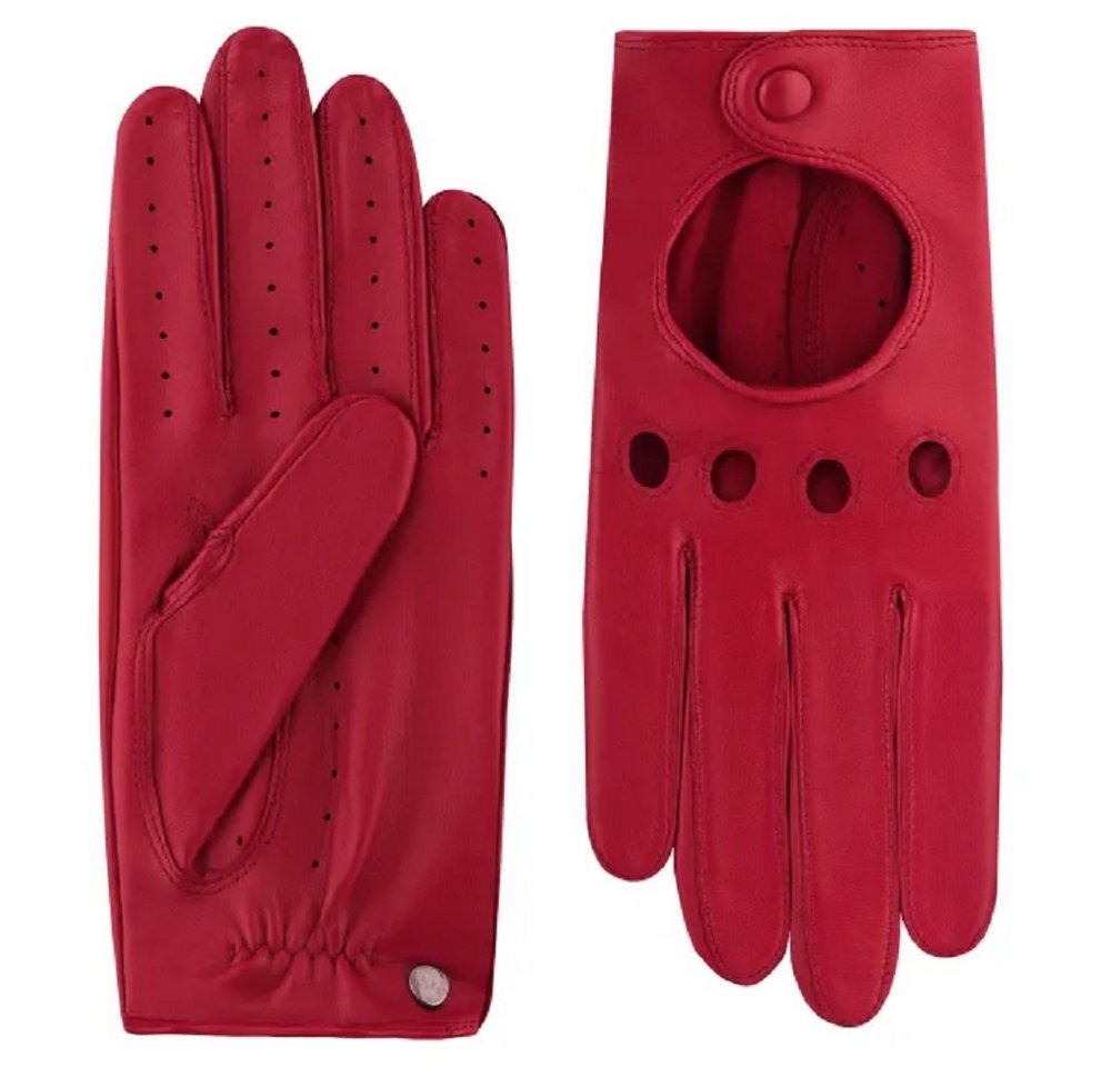 Roeckl Lederhandschuhe Roeckl Rom Autofahrer Lederhandschuhe Rot von Roeckl