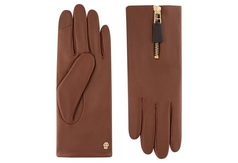Roeckl Lederhandschuhe York Touch Fingerhandschuhe mit Reißverschluss von Roeckl