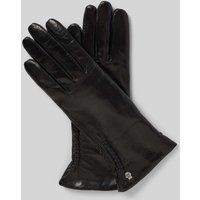 Roeckl Lederhandschuhe gefüttert mit Kaschmir-Mix Modell 'REGINA' in Black, Größe 8 von Roeckl