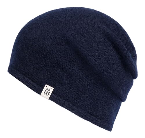 Roeckl Pure Cashmere Beanie Kaschmirmütze Wollmütze Wintermütze Oversize-Mütze (One Size - blau) von Roeckl