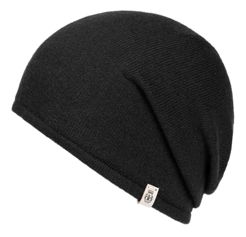 Roeckl Damen Pure Cashmere Beanie-Mütze, Schwarz, 55-60 EU von Roeckl