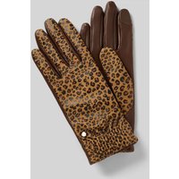 Roeckl Regular Fit Handschuhe aus echtem Leder Modell 'Serengeti' in Hellgrau, Größe 6,5 von Roeckl