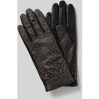 Roeckl Regular Fit Handschuhe aus echtem Leder Modell 'Serengeti' in Mittelgrau, Größe 8 von Roeckl