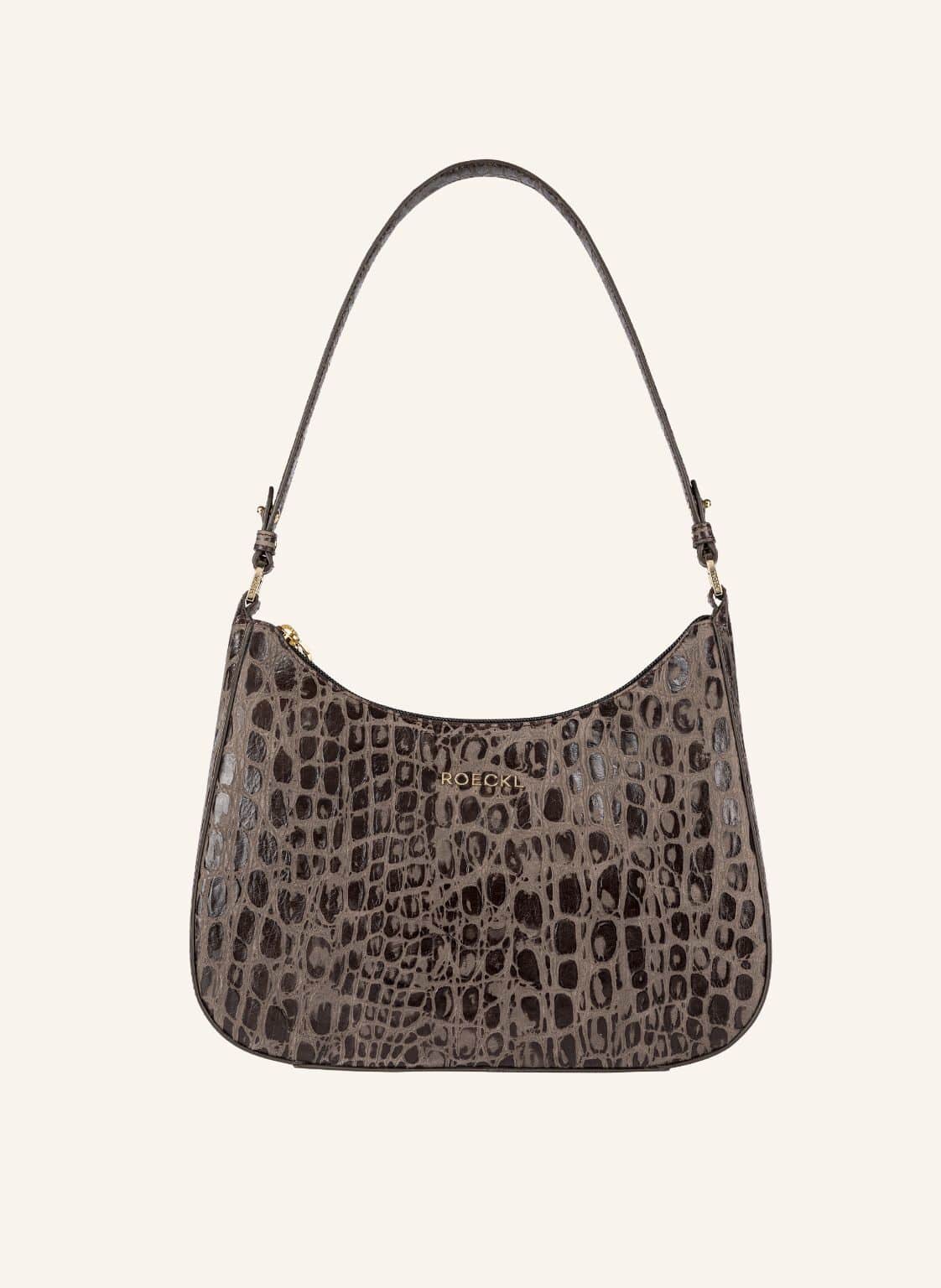 Roeckl Schultertasche Cleo Croco Small braun von Roeckl