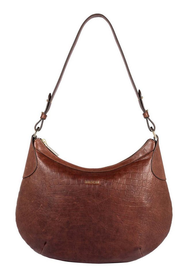 Roeckl Schultertasche Shoulderbag Croco, aus echtem Schafsleder von Roeckl