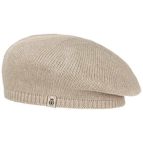 Roeckl Strickbaske Baskenmütze Damenbaske mit Kaschmir Baske Wintermütze Strickmütze Damen - Beret Winter Herbst-Winter - One Size Hellbeige von Roeckl