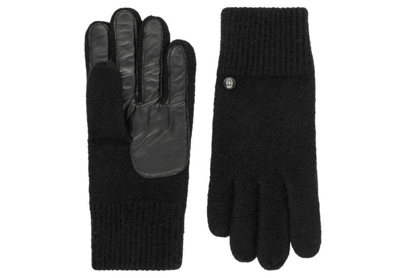 Roeckl Strickhandschuhe Klassischer Walkhandschuh mit Lederinnenhand von Roeckl