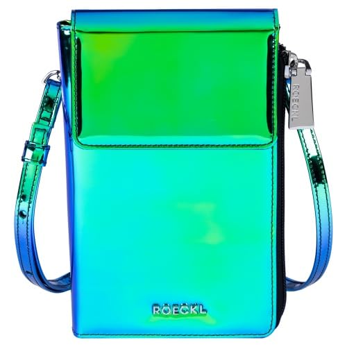 Roeckl Tony Space Mini Handytasche, Geldbeutel, Türkis-Metallic von Roeckl