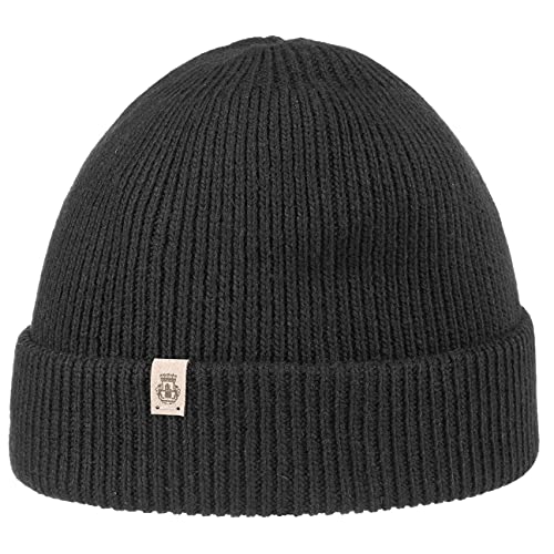 Roeckl Umschlagmütze mit Kaschmir Beanie Strickmütze Mütze Wollmütze Wintermütze Skimütze Damen/Herren - Umschlag, Umschlag Winter Herbst-Winter - One Size schwarz von Roeckl