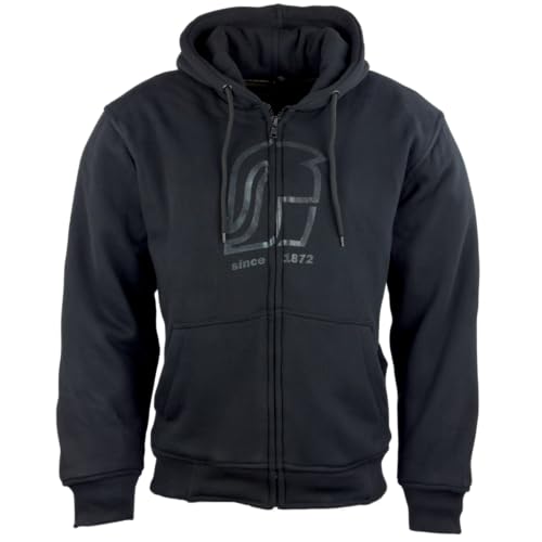 Motorrad Hoodie mit Aramid & Protektoren - Motorradjacke, Motorradhoodie für Herren & Damen, schwarz von Römer