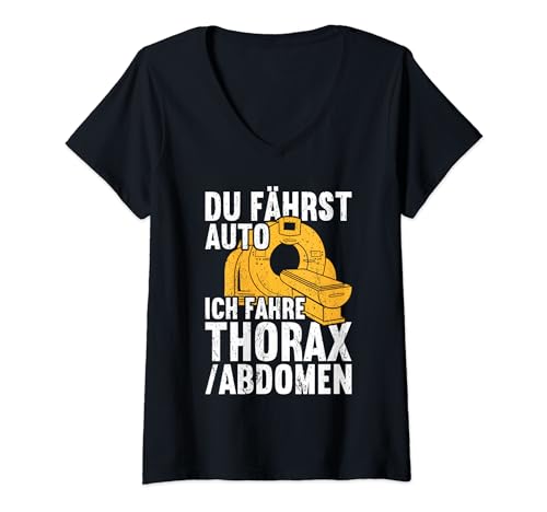 Damen Thorax Medizinisch-Technischer Radiologie Assistent MTRA T-Shirt mit V-Ausschnitt Damen Thorax Medizinisch-Technischer Radiologie Assistent MTRA T-Shirt mit V-Ausschnitt von Röntgen Radiologie MTA MTRA Geschenk