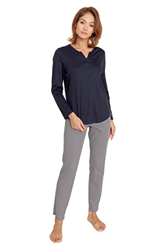 Rösch Damen Schlafanzug Baumwolle Langarm 1884190 c10063, 42 von Rösch