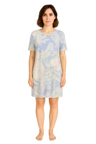 Rösch Nachthemd Kurzarm mit Musterung lässig Baumwolle/Modal 1999642 48, 16585 von Rösch